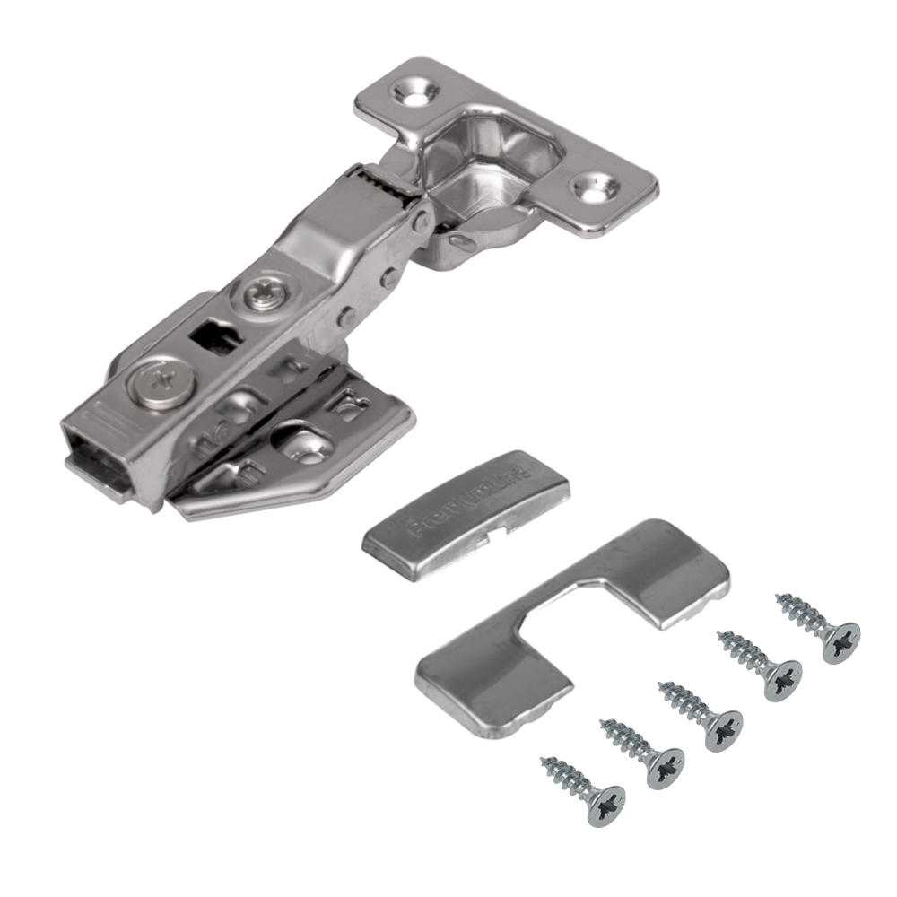 Петля полунакладная DC 105° с доводчиком с 3D-регулировкой планки Clip On нержавеющая сталь