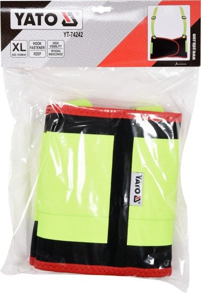 Пояс YATO для поддержки спины эластичный р. XL YT-74242 зеленый