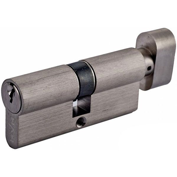 Циліндр MVM Р6Е 30x30 ключ-вороток 60 мм матовий нікель Р6Е30/30T SN ключ-тумблер