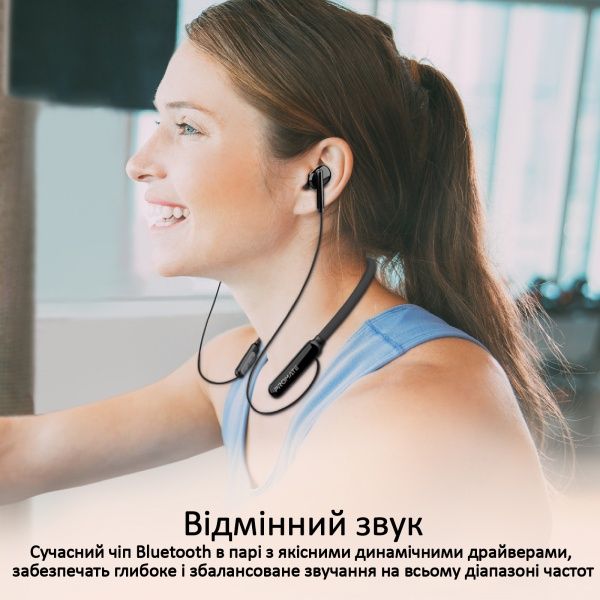 Наушники Promate Quartz Bluetooth 5 IPX5 black (quartz.black) 