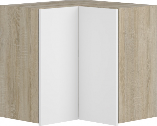 Шкаф верхний угловой МС Снежана 59,4х61х59,4 см, белый Грейд
