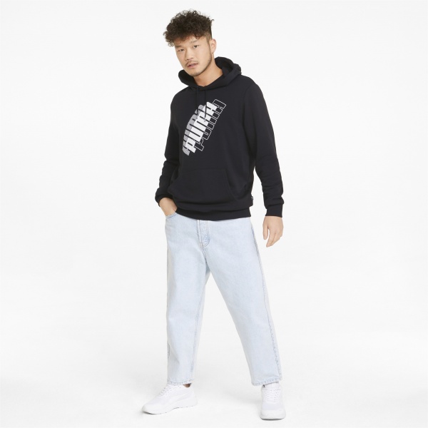 Джемпер Puma PUMA POWER Logo Hoodie 84737801 р. 2XL черный