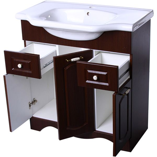 Тумба с умывальником Аква-Родос Классик 80 см 081200-u New Klasik орех