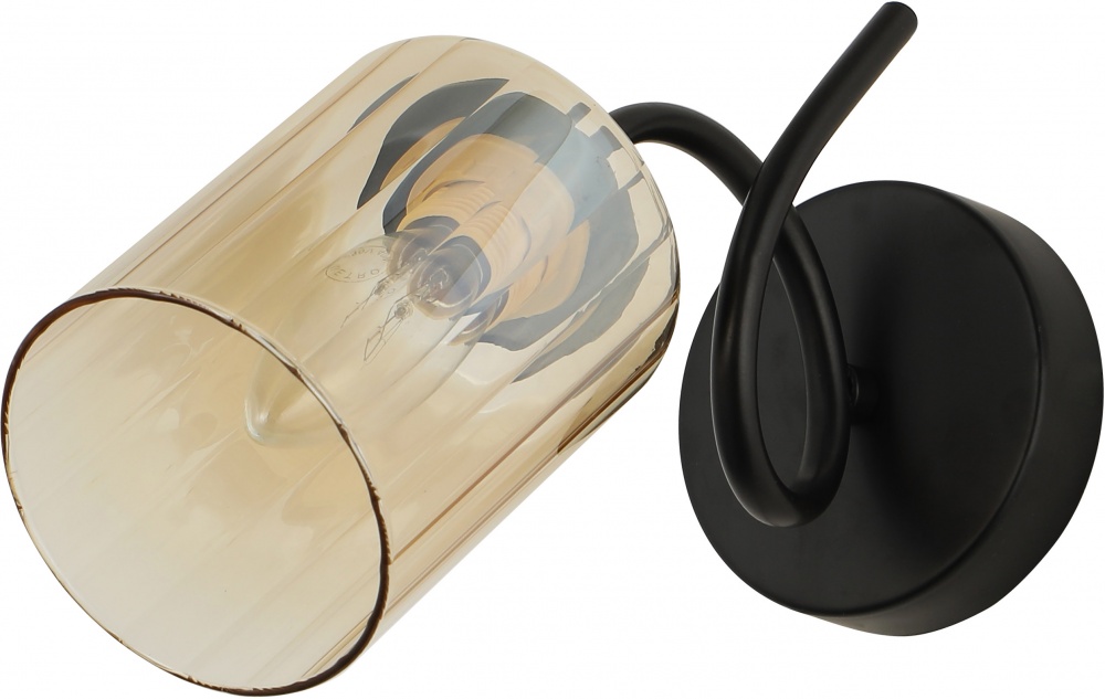 Светильник настенный Sensio Scorpius 1x40 Вт E27 черный/дымчатый ALG-07517/1W