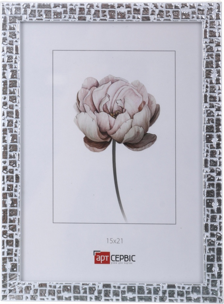 Рамка для фото Арт-Сервіс ЕА-01906 1 фото 15x21 см білий із сріблястим