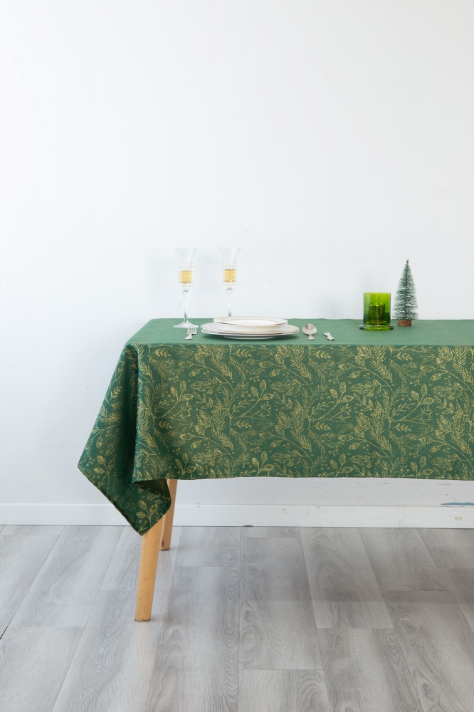 Скатерть Sotto 140x220 см зеленый Sensio