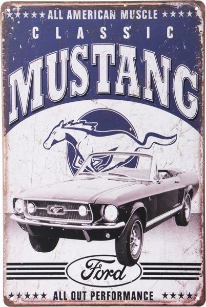 Табличка сувенирная Mustang 20х30 см