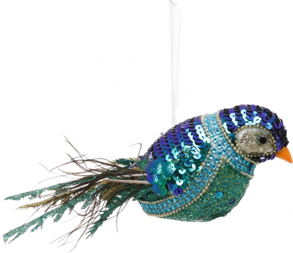 Декорация новогодняя Попугай синий 25х9 см EPI-7040SW19605 