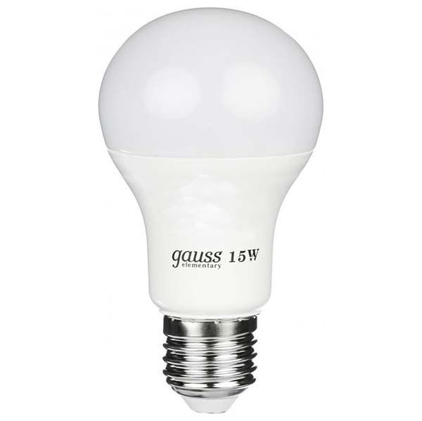 Лампа LED Gauss Elementary A60 15 Вт E27 4100K 2 шт