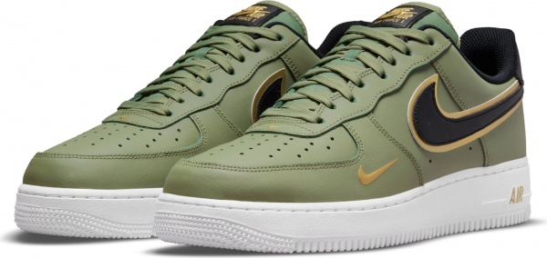 Кроссовки Nike Nike Air Force 1 '07 LV8 DA8481-300 р.US 9 черно-зелено-белый