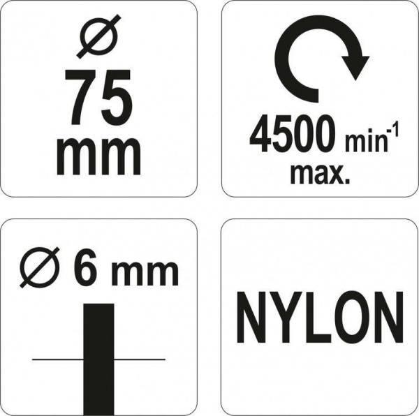 Щітка дискова 75 мм YATO YT-47791