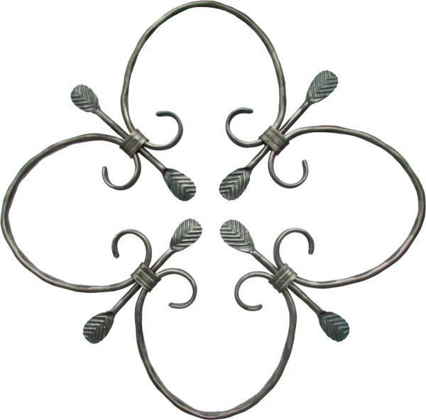 Орнамент кованый Виньетка 380x330 мм 12x6 мм(20/2)