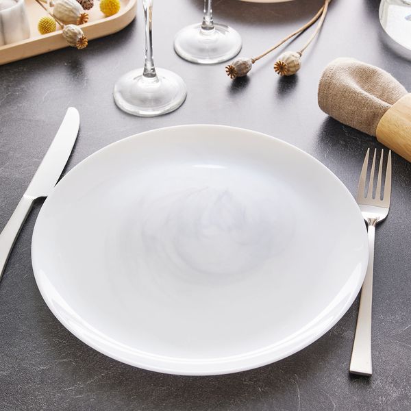 Тарілка обідня DIWALI MARBLE WHITE 25 см Luminarc
