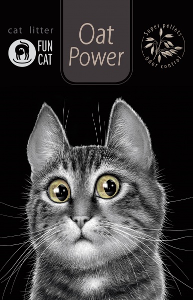Наповнювач для котячого туалету Fun Cat Oat Power вівсяний проти запаху 5 л 2,2 кг 
