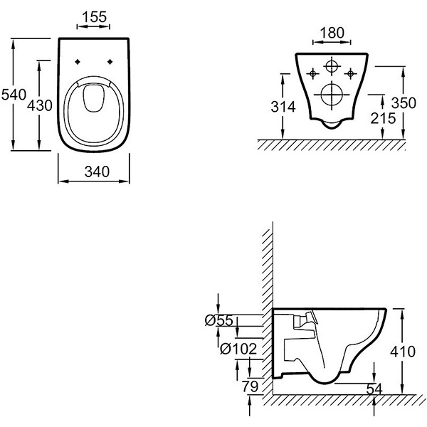 Унитаз подвесной Jacob Delafon Struktura EDE102-00