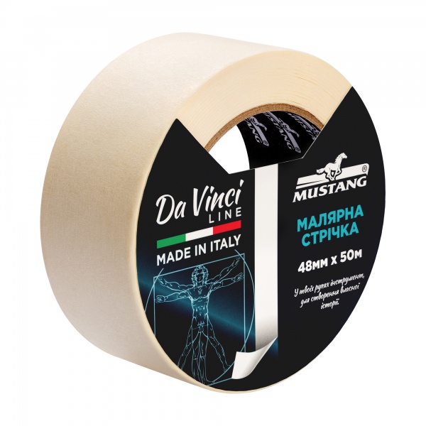 Лента малярная Mustang Da Vinci LINE белая 48 мм x 50 м