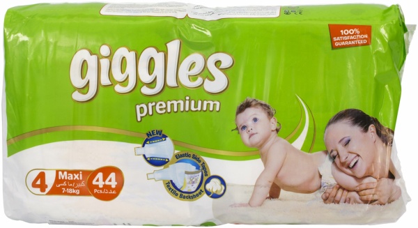 Підгузки Giggles Premium 4 7-18 кг 44 шт.