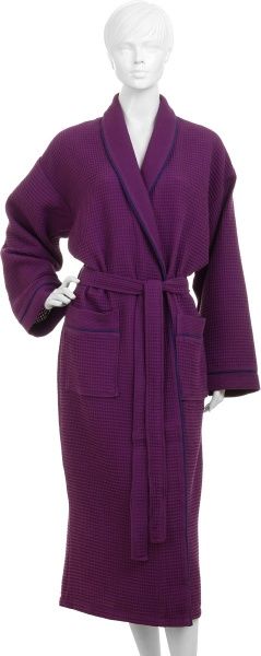 Халат Karna вафельний Aleron р. S лавандовий 