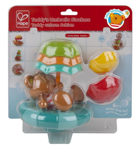 Игрушка для ванной Hape Teddy с зонтиком
