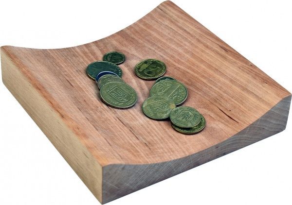 Монетница деревянная 14,5х14,5х3 см МС1-3