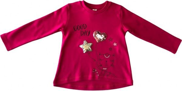 Джемпер Roksana 1067/22003 Серце паєтки р.92-98 фуксія 