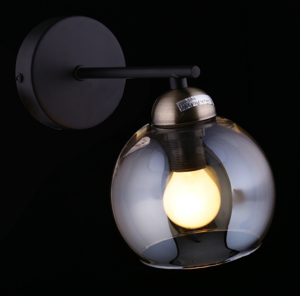 Светильник настенный Accento lighting Portofino 1x60 Вт E14 черный/золото ALHu-KW11100-1 