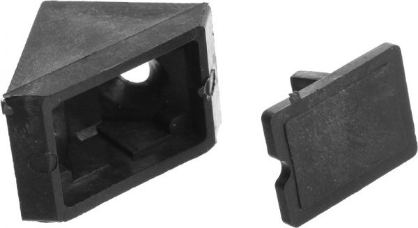 Уголок монтажный 02 одинарный черный 10 шт