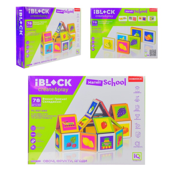 Конструктор магнитный Iblock 78 дет. PL-921-242