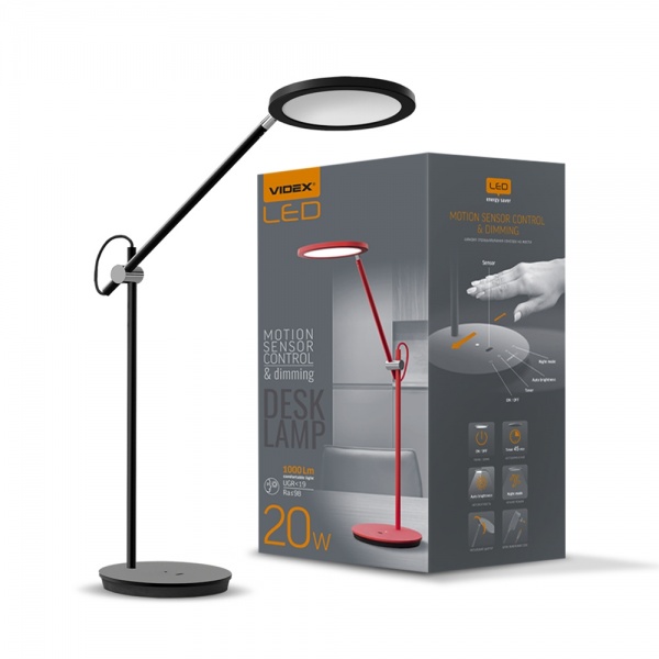 Настольная лампа Videx LED VL-TF15B 20 Вт черный 26432 
