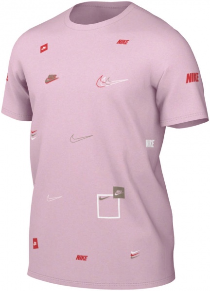 Футболка Nike M NSW 12 MO LOGO AOP TEE DN5246-663 р.M рожевий