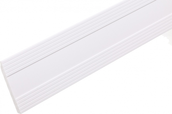 Плинтус King Floor JX27-W белый 2000x82x12 мм 