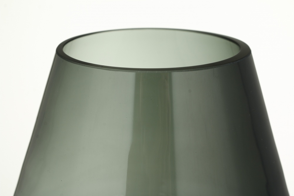 Ваза стеклянная Wrzesniak Glassworks Капля 17-9493 12 см серая