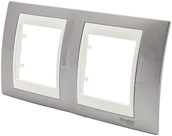 Рамка двухместная Schneider Electric Unica Plus Champagne горизонтальная шампань MGU6.004.524