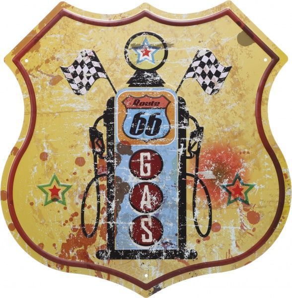 Табличка жестяная печатная Route 30x30 см в ассортименте 