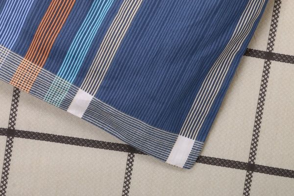 Комплект постільної білизни Color stripes сімейний різнобарвний/у смужку La Nuit 