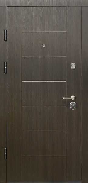 Двері вхідні Міністерство дверей Лідер - 72 (МІКС) венге структурний 2050х860 мм праві