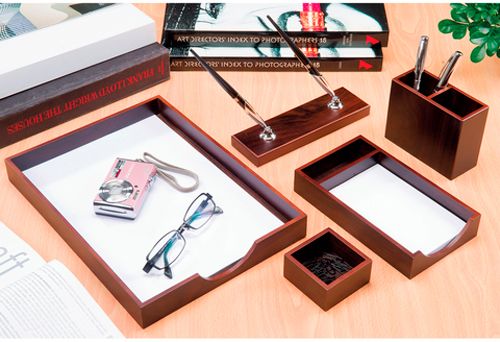 Набор настольный деревянный bestar 5 предметов орех 5144FDX