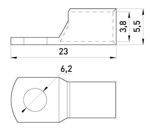 Наконечник кабельный E.NEXT е.end.stand.sc.6 медный 6 кв.мм 5 шт. 