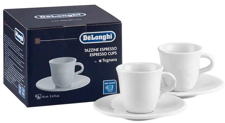 Набір чашок із блюдцями Delonghi DLSC308 Espresso