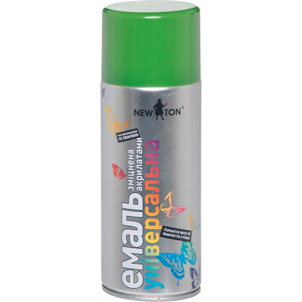 Эмаль аэрозольная New Ton универсальная RAL 6010 светло-зеленый глянец 400 мл