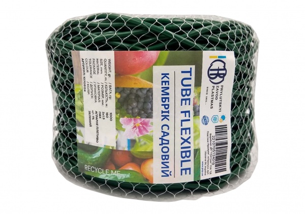 Підв'язка для рослин кембрік садовий 3х1,5 мм 1 кг 160 м аграрне плетиво (зелений)
