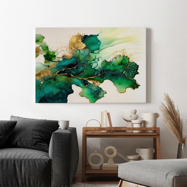 Картина на полотні Зелена фарба 80x110 см WS Holst 2180420239 