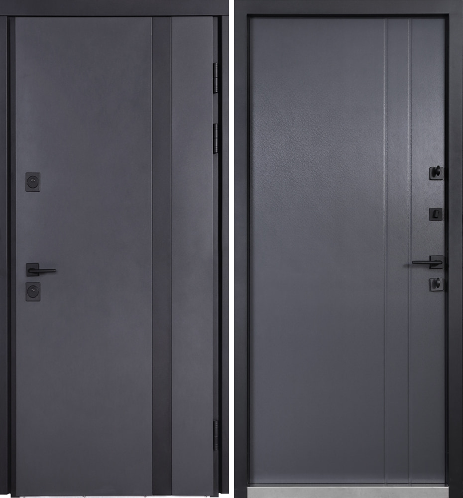 Дверь входная Булат Котедж модель 710/265 антрацит 2050x950 мм левая