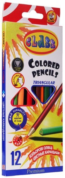 Олівці кольорові трикутні, 12 кольорів 1912/1 CLASS
