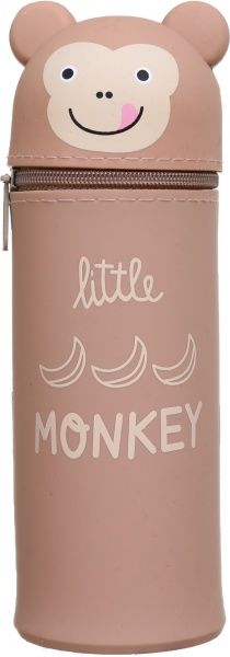 Пенал-тубус Мавпочка 18х6 см коричневий