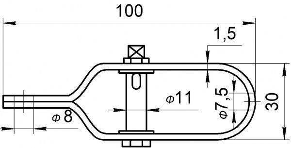 Натяжитель проволоки оцинкованный 100 мм x мм