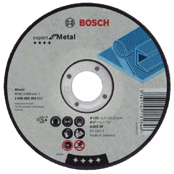 Круг отрезной по металлу Bosch  125x2,5x22,2 мм 2608600394