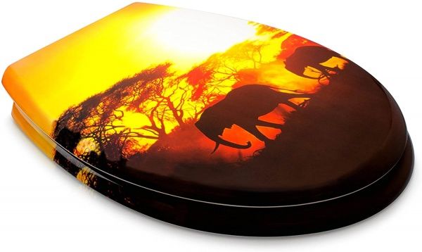 Сидіння для унітаза Rapal Elephant Soft Close 138S 3D-дизайн дюропласт