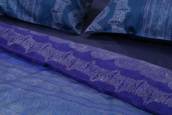 Комплект постільної білизни Brunelleschi B1 2 синій із золотим Granfoulard