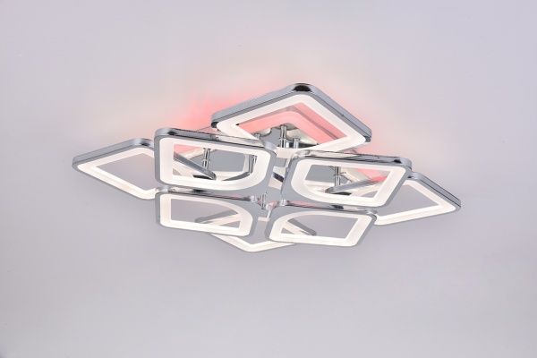 Люстра світлодіодна Hopfen Sirius CHR-RGB з пультом ДК 96 Вт хром/білий 